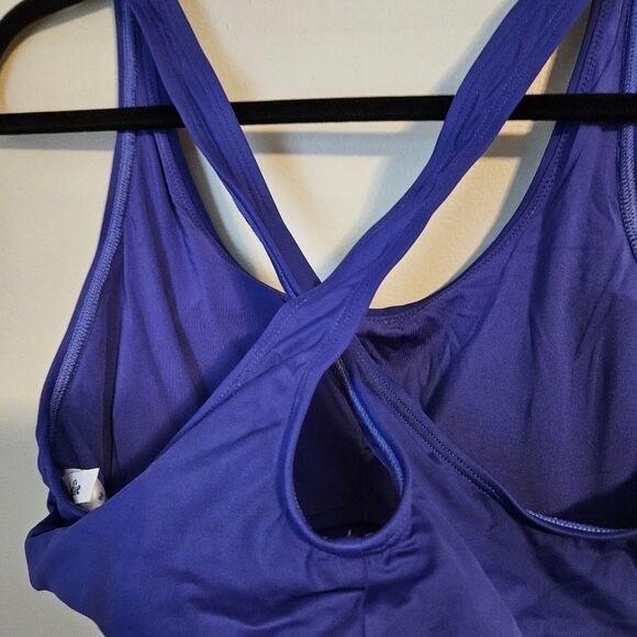 Andie Bathing Suit The Caledonia Top Bikini Lapis Criss Cross Back Neutral Solid - Picture 5 of 12